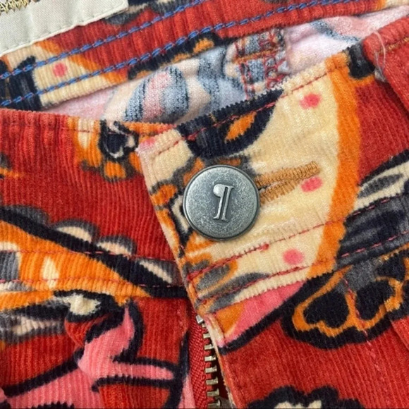 Anthropologie Pilcro And The Letterpress Serif Paisley Corduroy Pants 27 US 4 - Picture 9 of 12